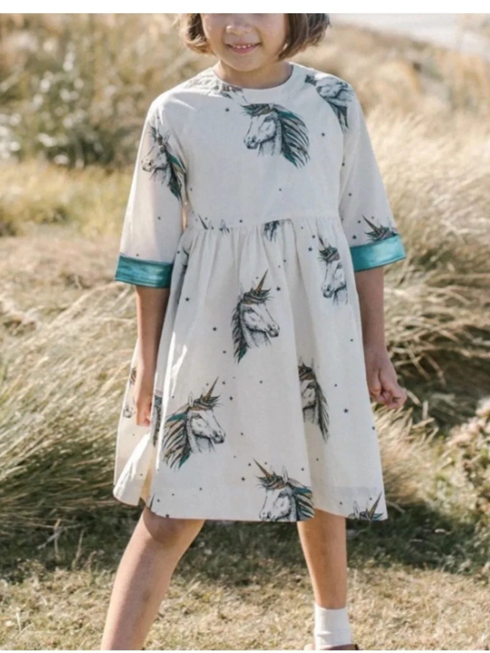 Pink Chicken Olive Dress Unicorn Print 🦄 size 2 great condition smoke pet free